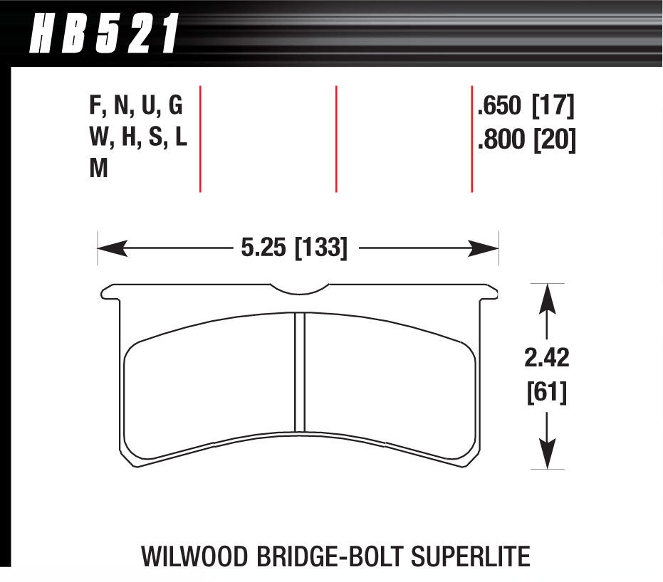 Hawk Performance SL Bridgebolt Black