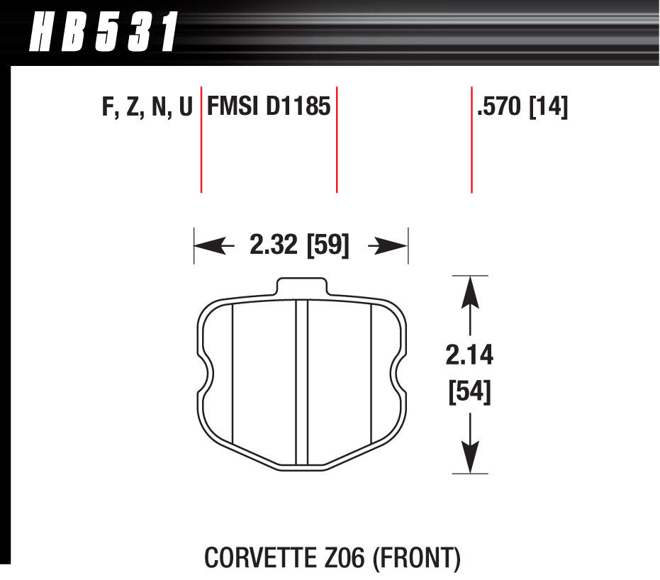 Hawk Performance 2006 Corvette ZO6 Perf Ceramic