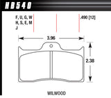 Hawk Performance BRAKE PAD DYNALITE FRONT AND REAR DTC-60