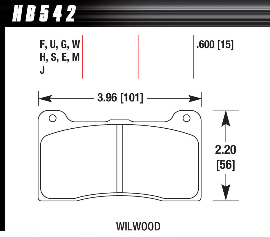 Hawk Performance Brake Pad Billet DynaPro Narrow DTC-60