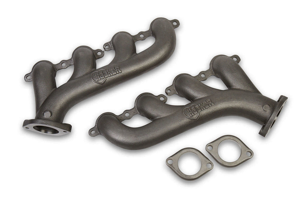 Hooker GM LS Cast Iron Exhaust Manifolds Raw Finish