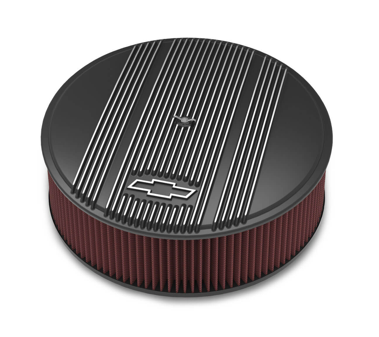 Holley 14 x 4 Air Cleaner Finned Bowtie Black