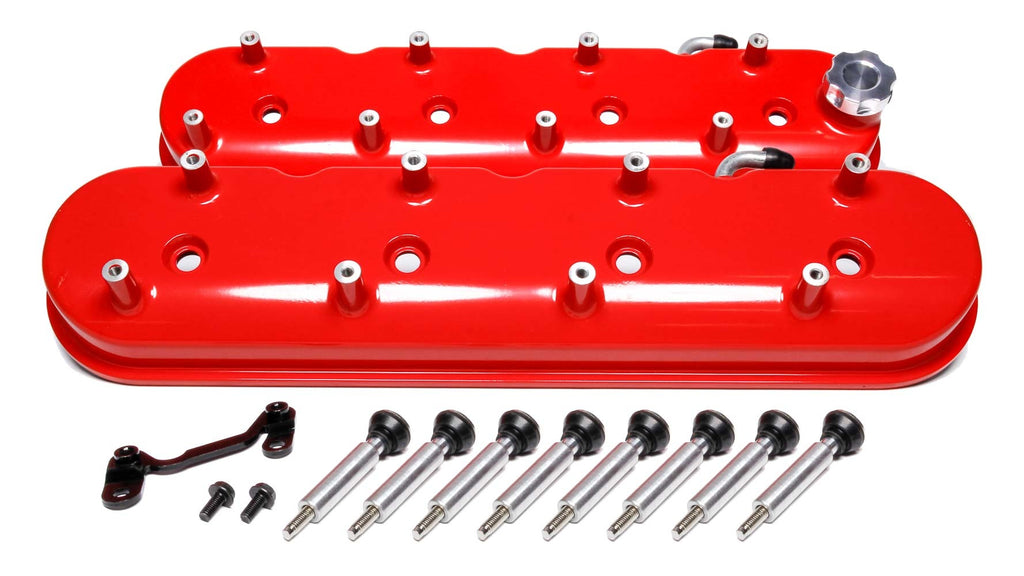 Holley GM LS Tall Valve Cover Set - Gloss Red