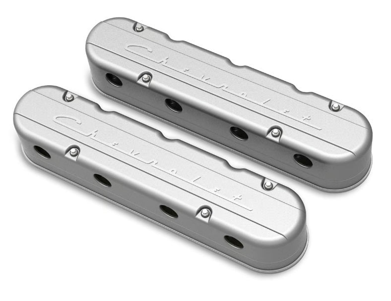 Holley 2-Piece Valve Cover Set GM LS w/Chevrolet Logo