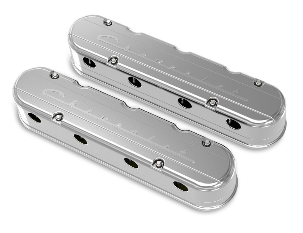 Holley GM LS Valve Cover Set 2-Piece Design Polished