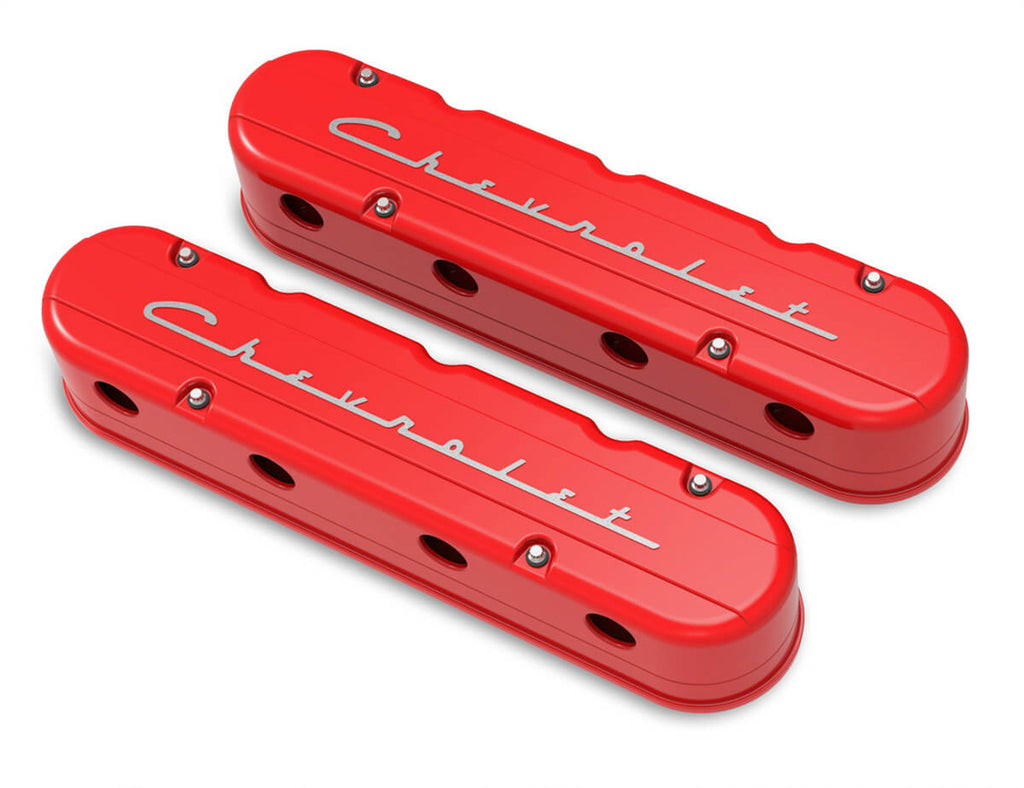 Holley Valve Cover Set 2-Piece GM LS w/Chevrolet Logo