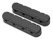 Cargar imagen en el visor de la galería, Holley Valve Cover Set - GM LS 2-Piece Design - Black