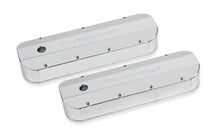 Cargar imagen en el visor de la galería, Holley BBC Billet Rail Fab. Alm Valve Covers w/.125 Hole