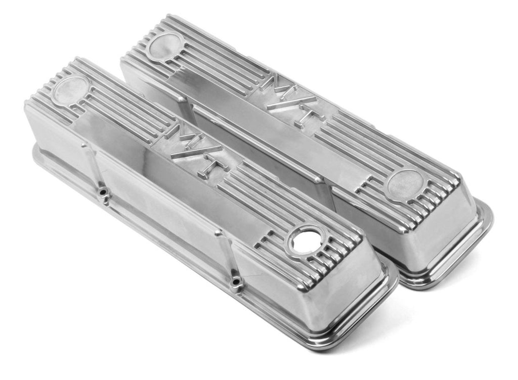 Holley SBC M/T Valve Cover Set - Polished