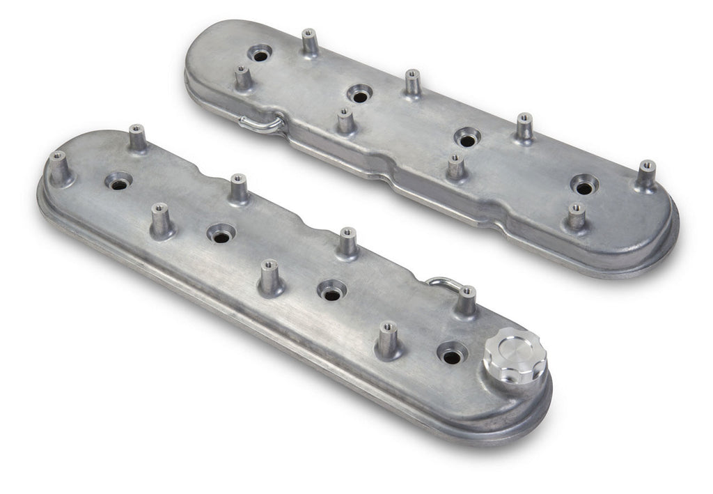 Holley GM LS1 Valve Cover Set Natural Cast Finish