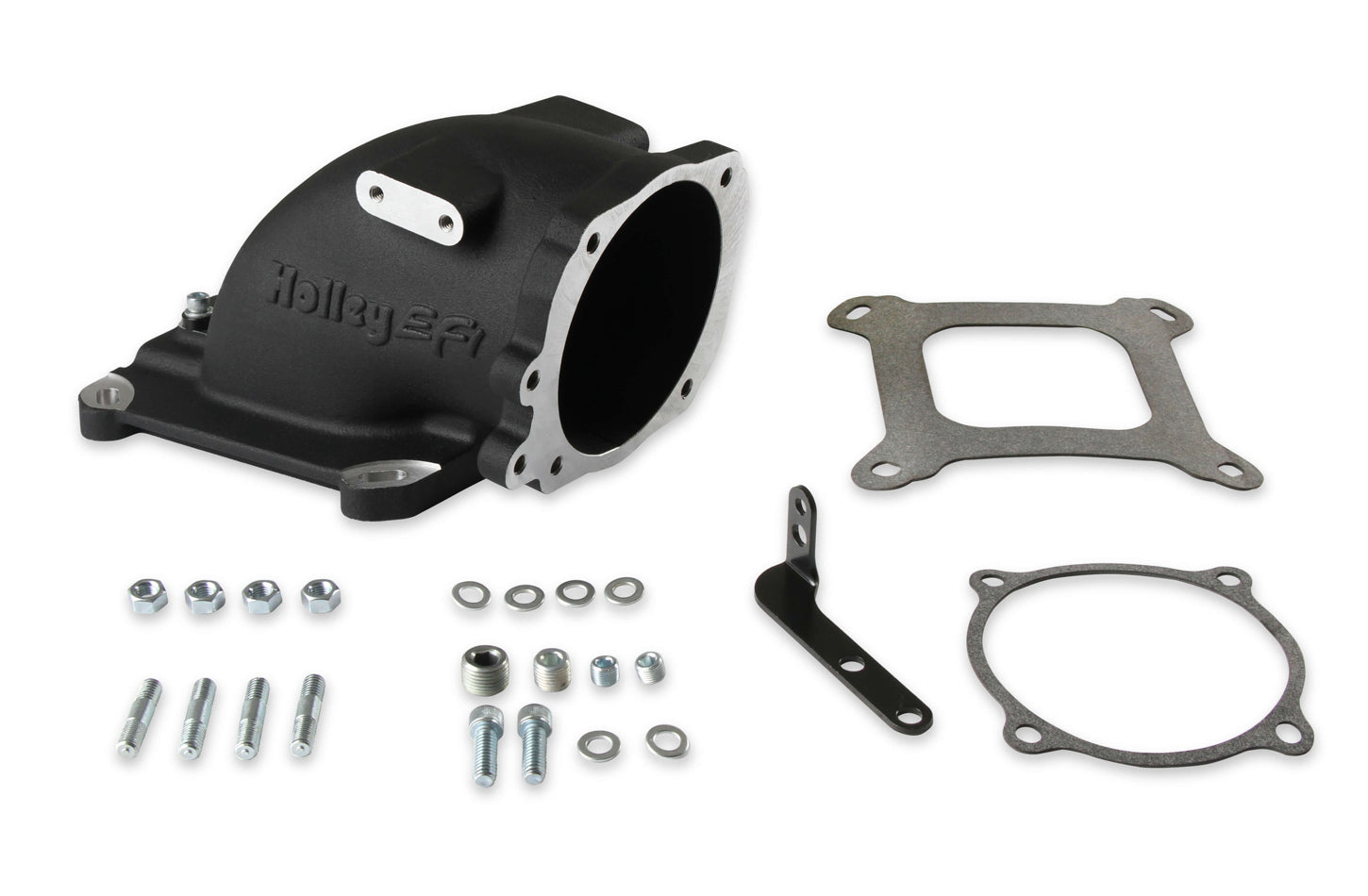 Holley Intake Elbow 4150 Ford TB Flange - Black