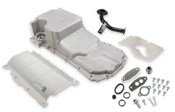 Holley GM LT Gen-V Oil Pan Swap Kit - As-Cast Finish