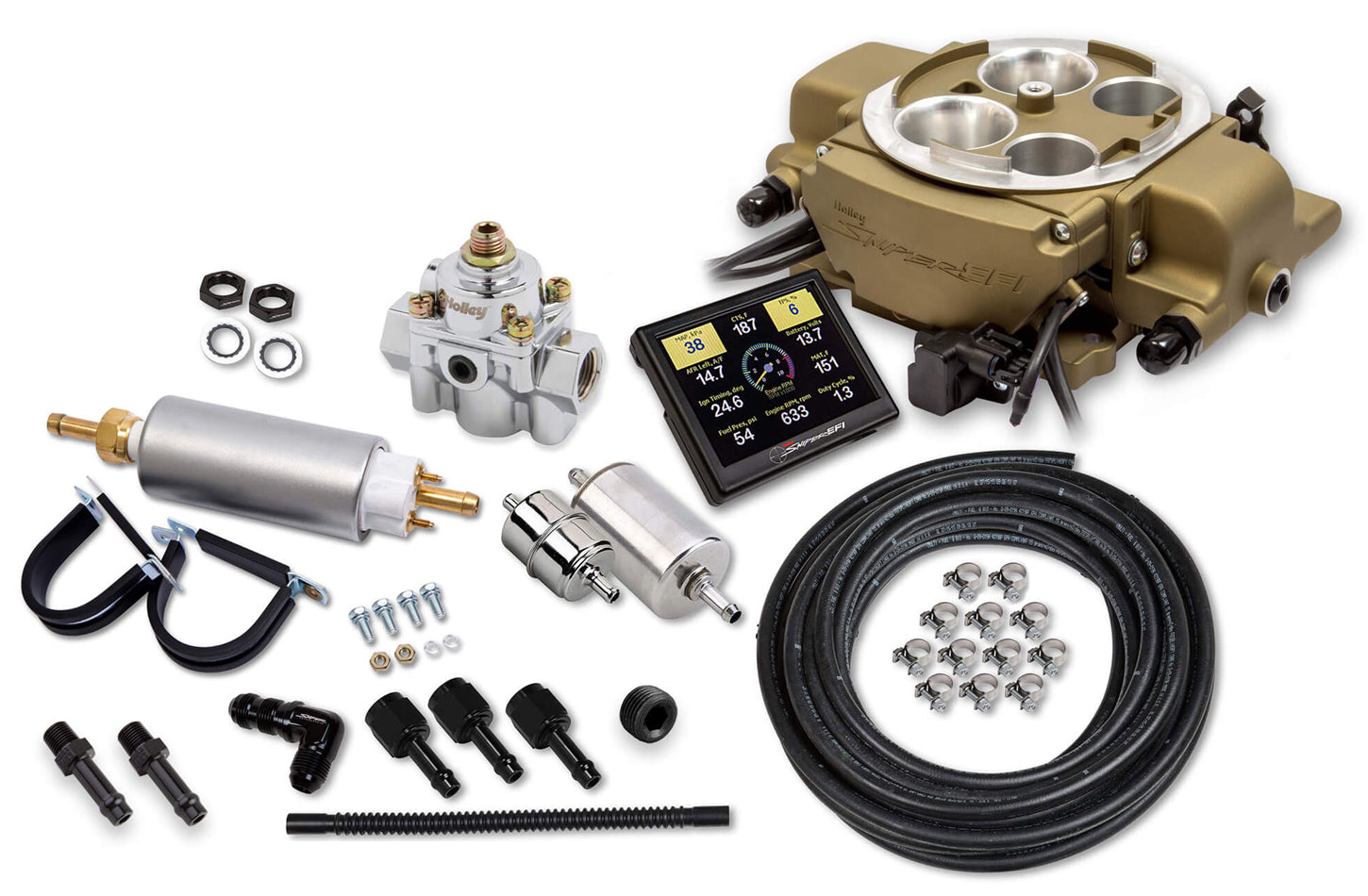 Holley EFI Sniper EFI Quadrajet Master Kit - Gold