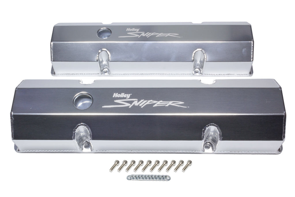 Holley Sniper Fabricated Valve Covers  SBC Tall