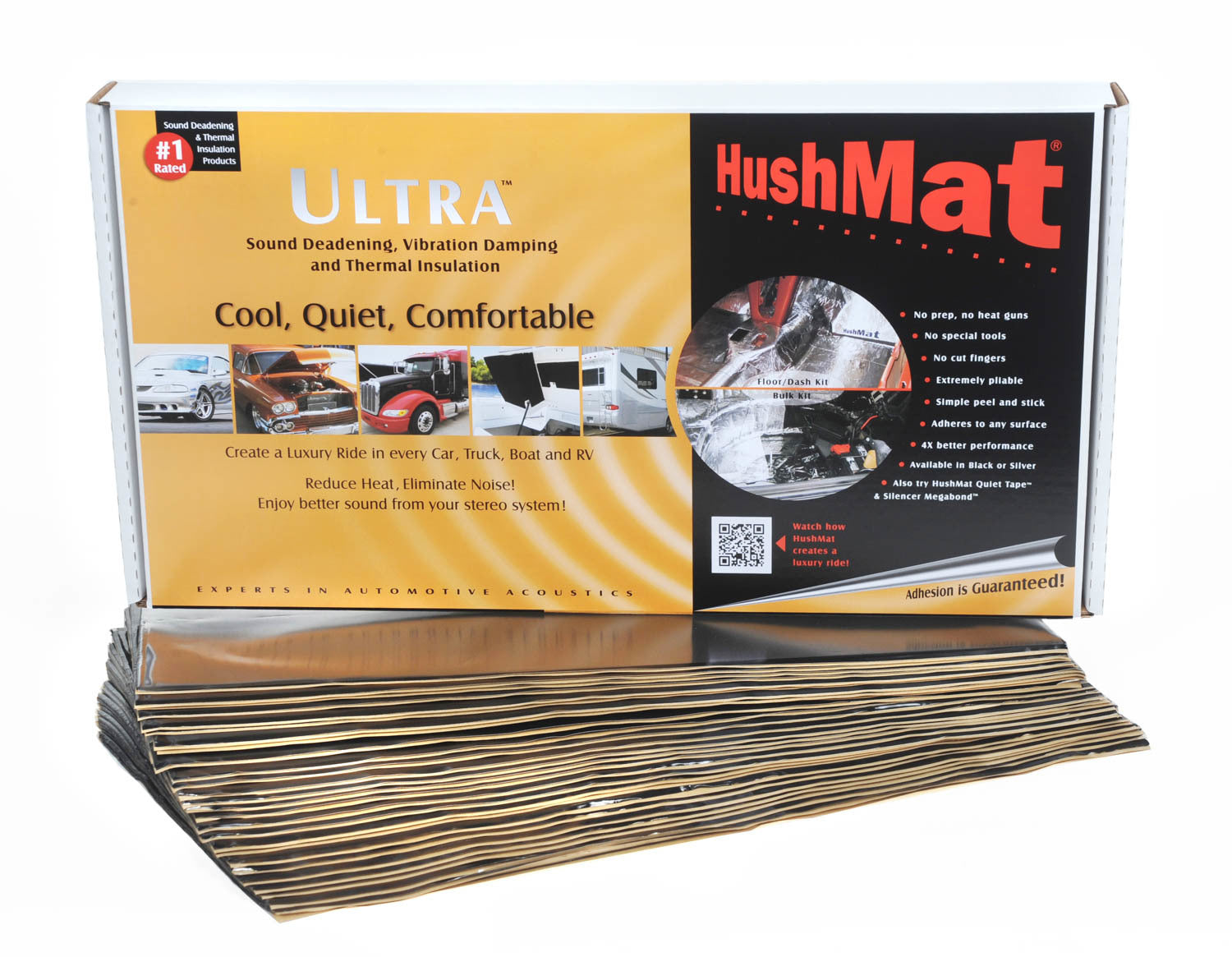 Hushmat Ultra Bulk Kit- 30 pc 12in.x23in. Black