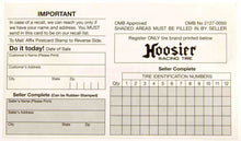 Load image into Gallery viewer, Hoosier Registration Card