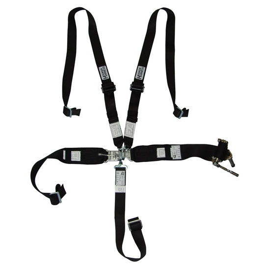 Hooker Harness 5-pt Harness System Hans LL USD Rachet Adj Blk