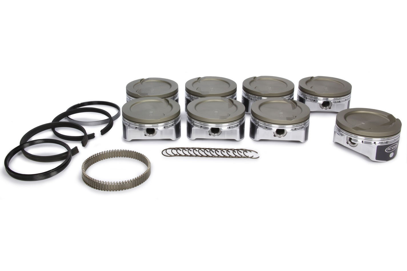 Icon Forged Pistons LS 6.0/6.2L Dish Forged Piston/Ring Set 4.030
