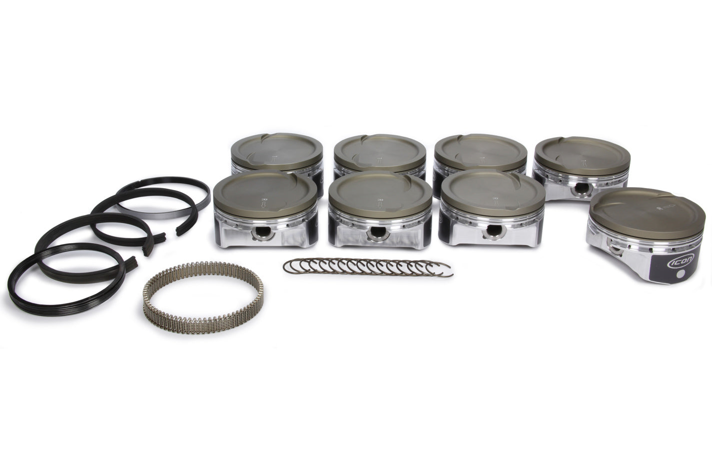 Icon Forged Pistons LS 6.0/6.2L Dish Forged Piston/Ring Set 4.030