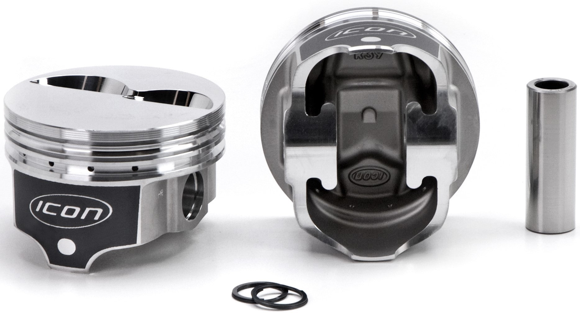 Icon Forged Pistons SBC Forged F/T Piston Set 4.060 Bore -4.9cc