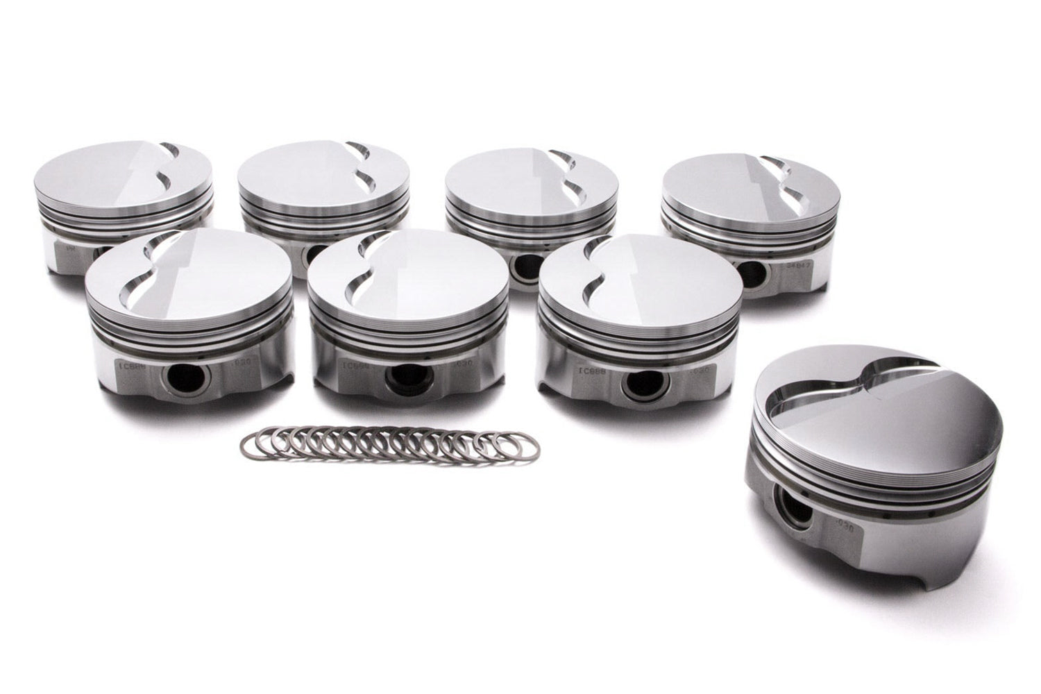 Icon Forged Pistons Pontiac V8 FT Piston Set 4.155 Bore -.430cc