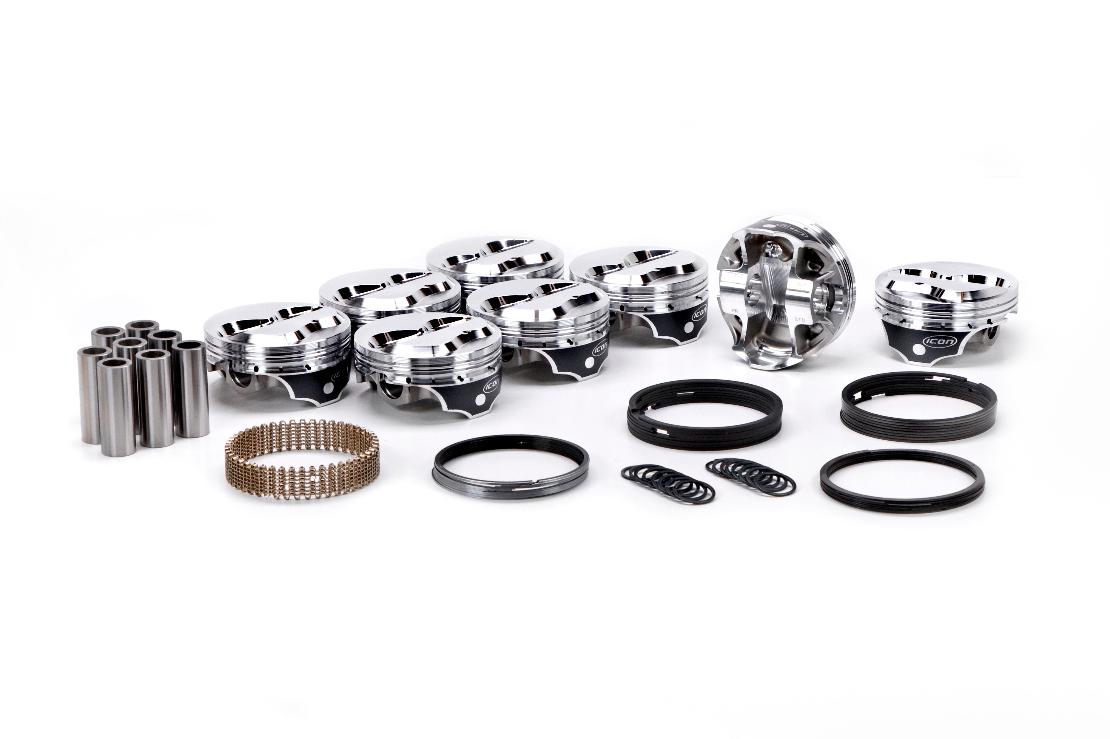 Icon Forged Pistons SBC Domed Forged Piston Set 4.125 Bore +7.8cc