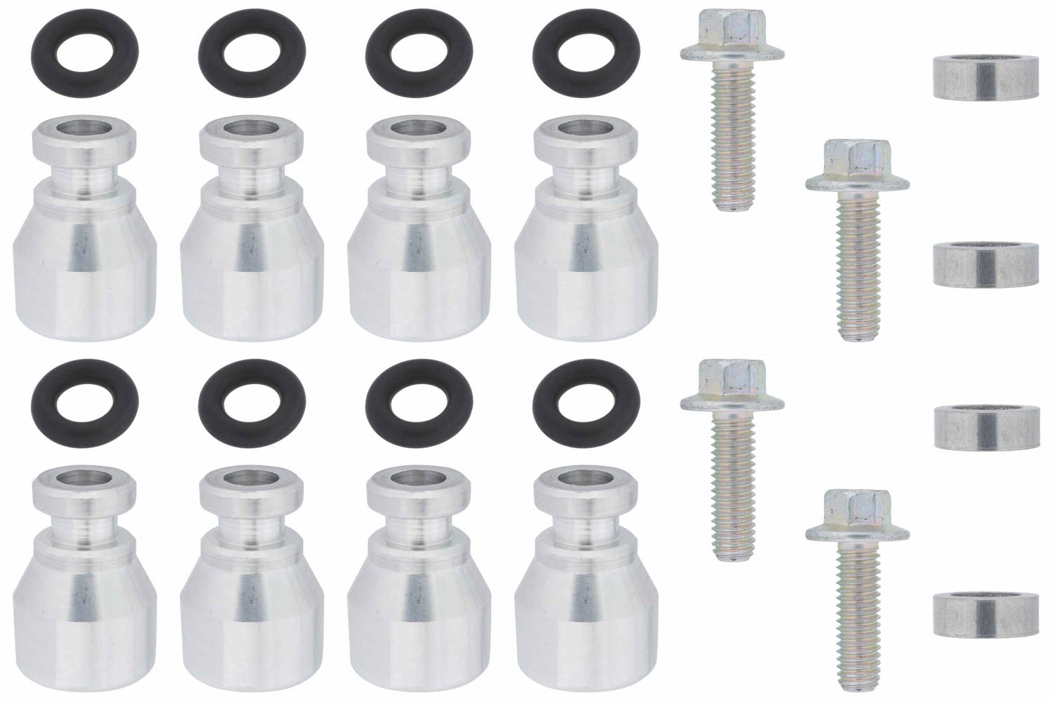 ICT Billet Fuel Injector Spacer Set of 8 Truck Intake Manif