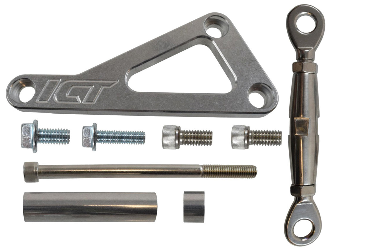 ICT Billet SBC Billet Alternator Br acket for Long Water Pum