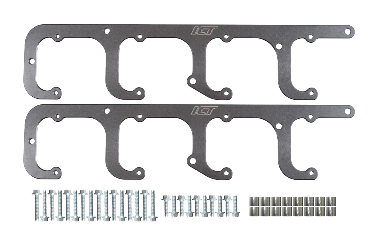 ICT Billet LS Ignition Coil Bracket Set Aluminum — Fits GM LS-Series Engines