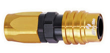 Load image into Gallery viewer, Q/R #6 Straight Hose End Gold/Black