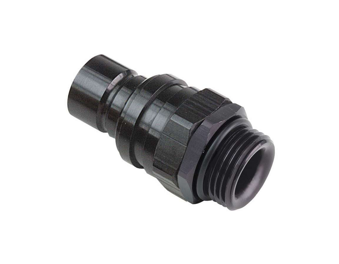 jiffytite Q/R #8 Male O-Ring Boss Plug Valved Black