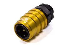 Cargar imagen en el visor de la galería, Q/R Male #8 ORB to #8 Socket Valved Gold/Black