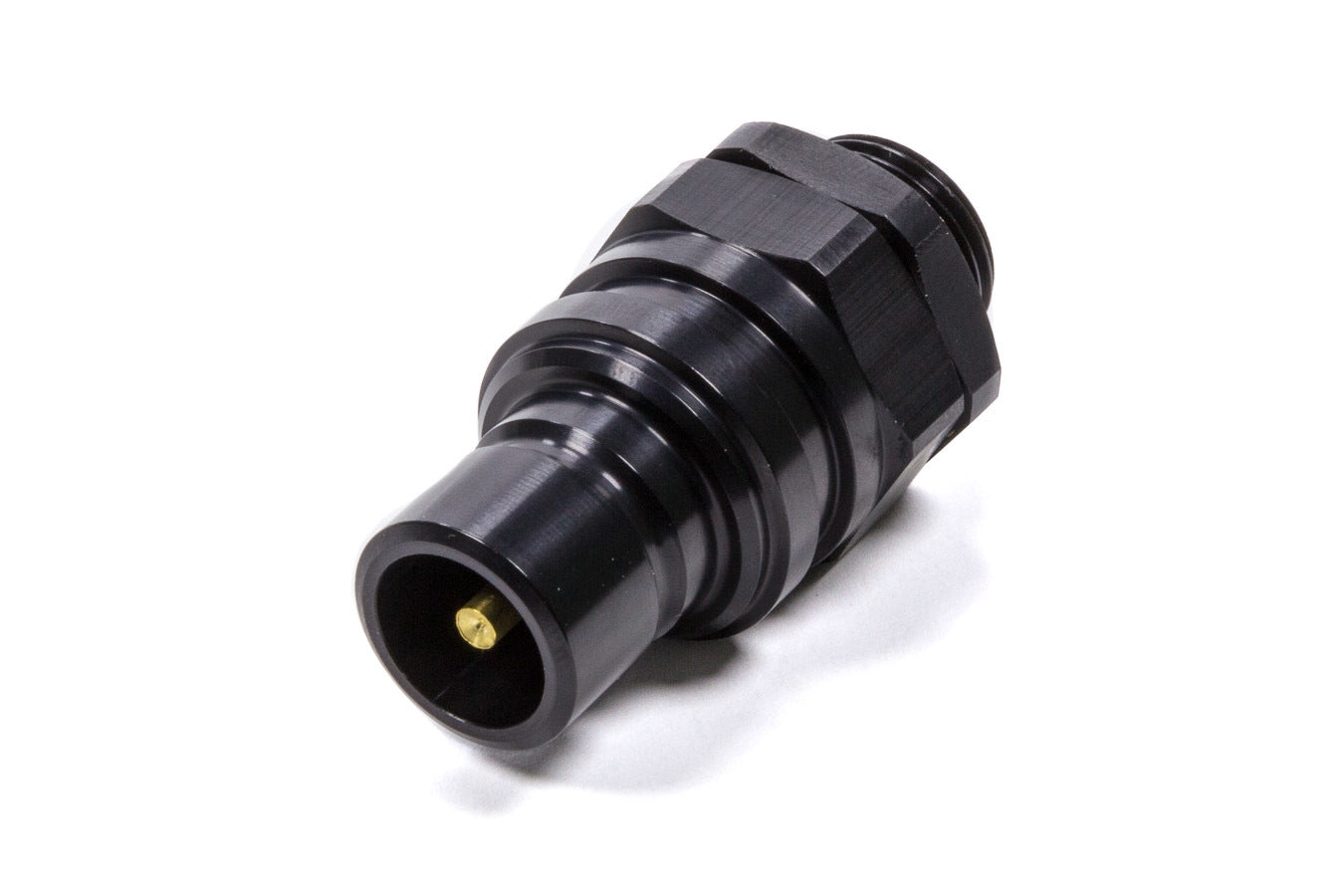 jiffytite Q/R #8 Male O-Ring Boss Plug Valved Black