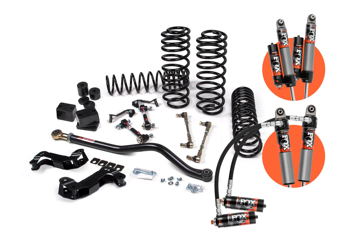 JKS J-Kontrol 3in Lift Kit w/Fox 2.5 Performance Elite Shocks HD Rate — Fits 18-21 Jeep Wrangler JL 2Dr