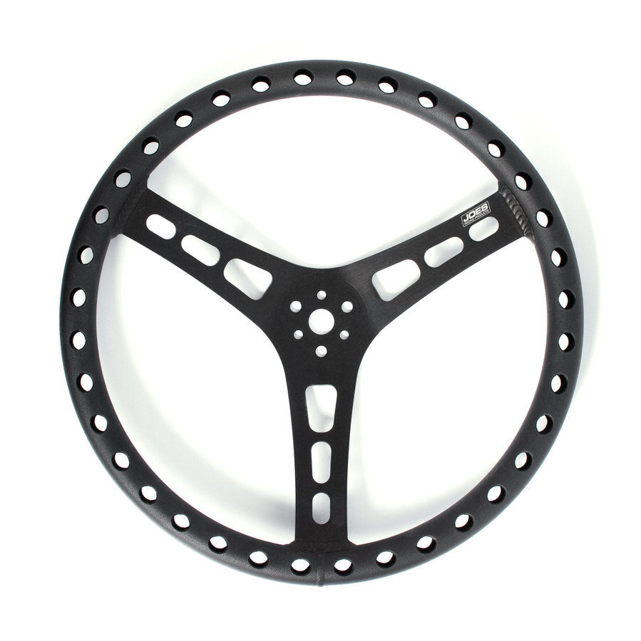 JOES Racing Products 15in LW Steering Wheel Alum Dished Black