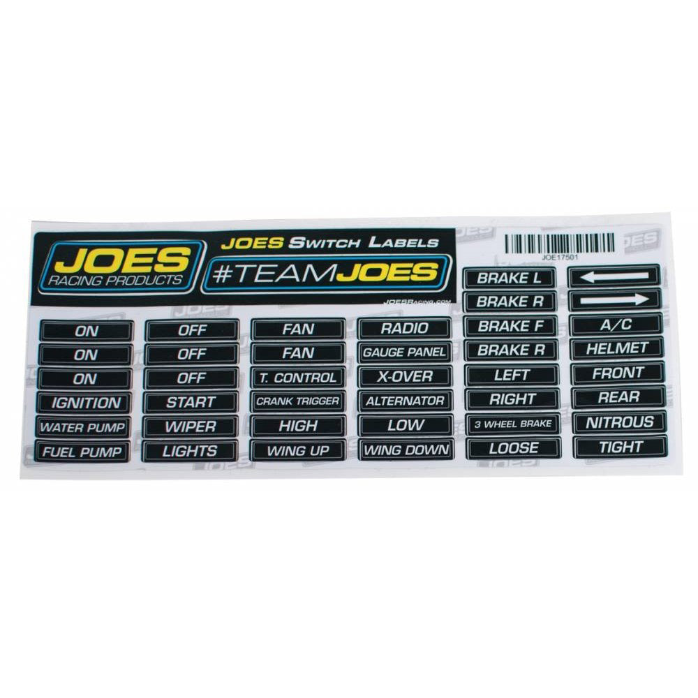JOES Racing Products JOES Switch Panel Labels