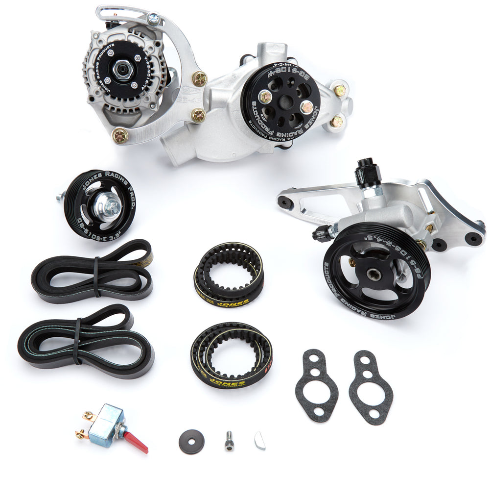 Jones Racing Products Serpentine Drive Kit SBC w/ P/S - W/P & Alt