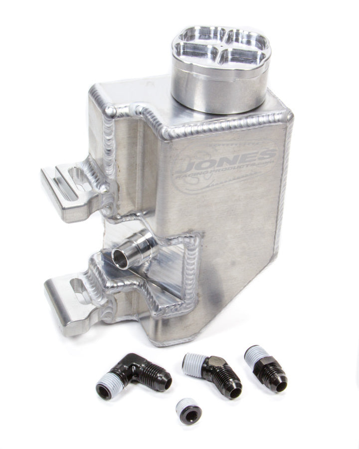Jones Racing Products P/S Reservoir L/W Alum w/Aux Bung & Billet Cap
