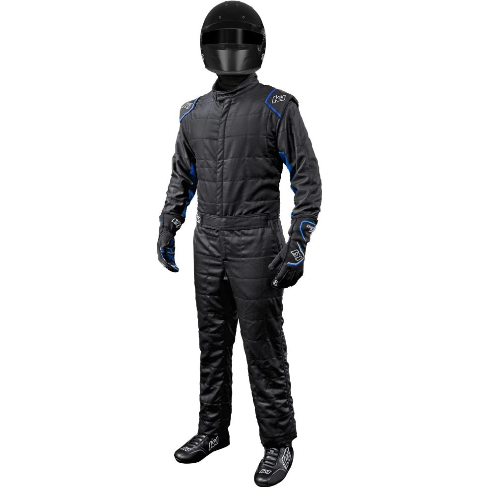 K1 RaceGear Suit Outlaw XX-Large Black / Blue SFI 3.2A/5