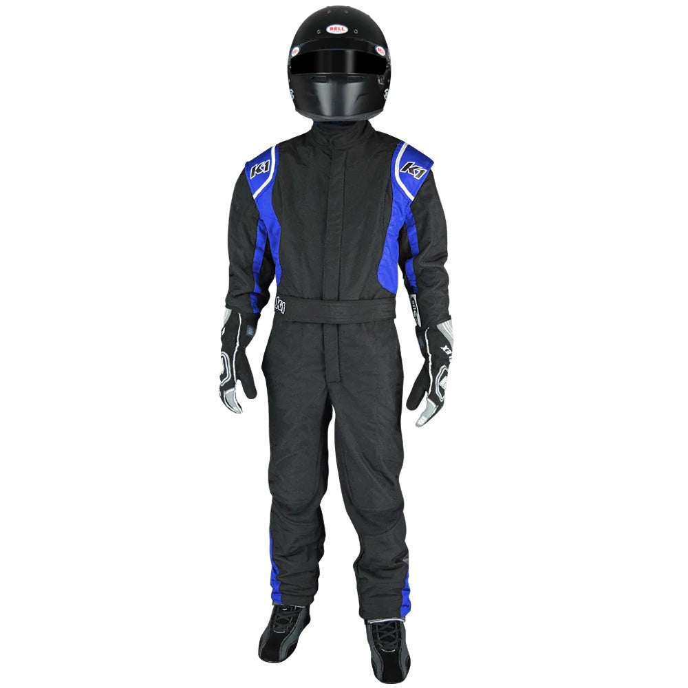 K1 RaceGear Suit Precision II 4X- Small Black/Blue