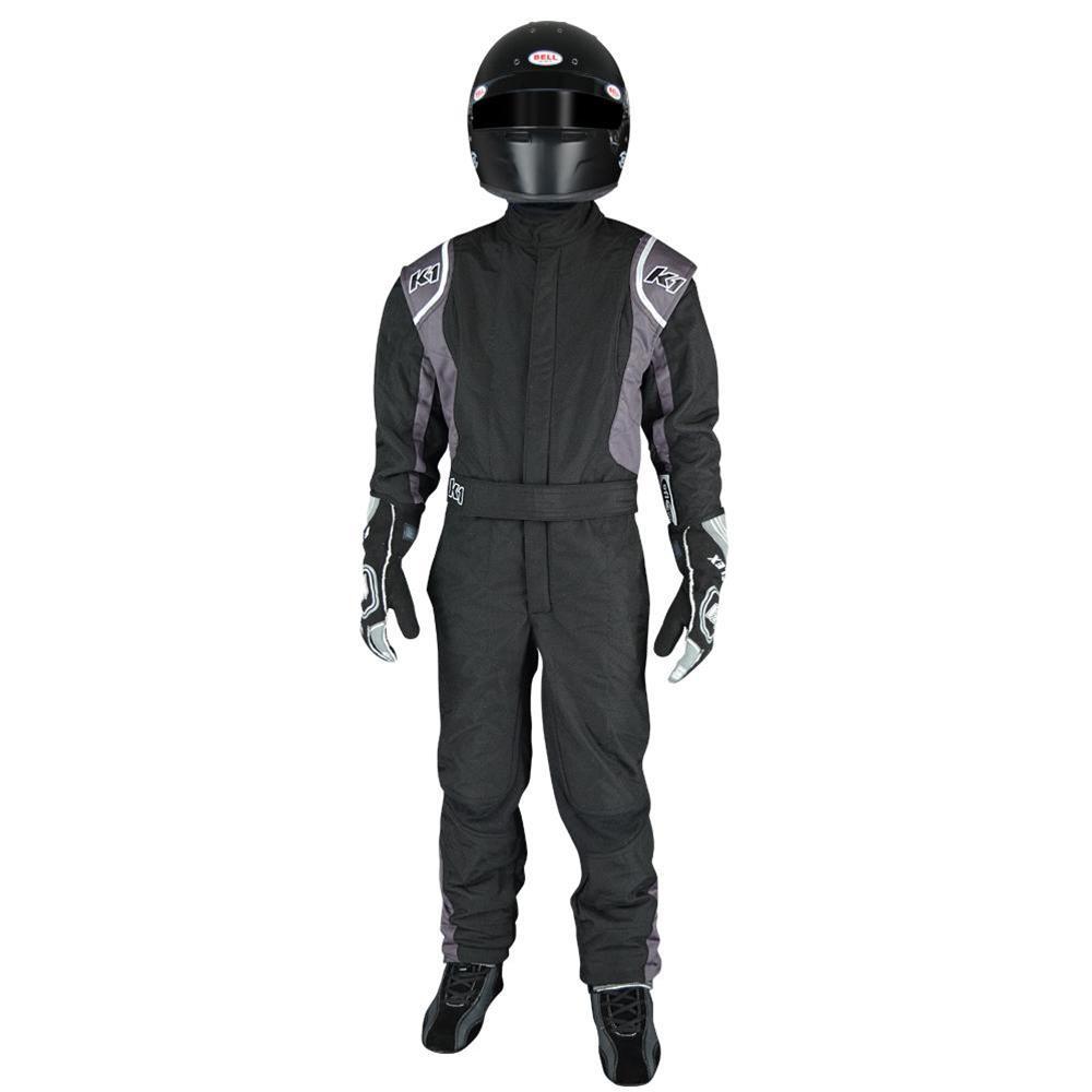 K1 RaceGear Suit Precision II 6X- Small Black/Grey