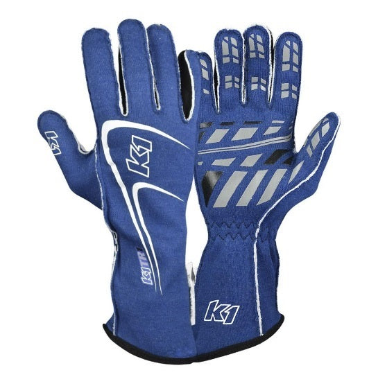 K1 RaceGear Glove Track1 Blue X-Larg SFI 5