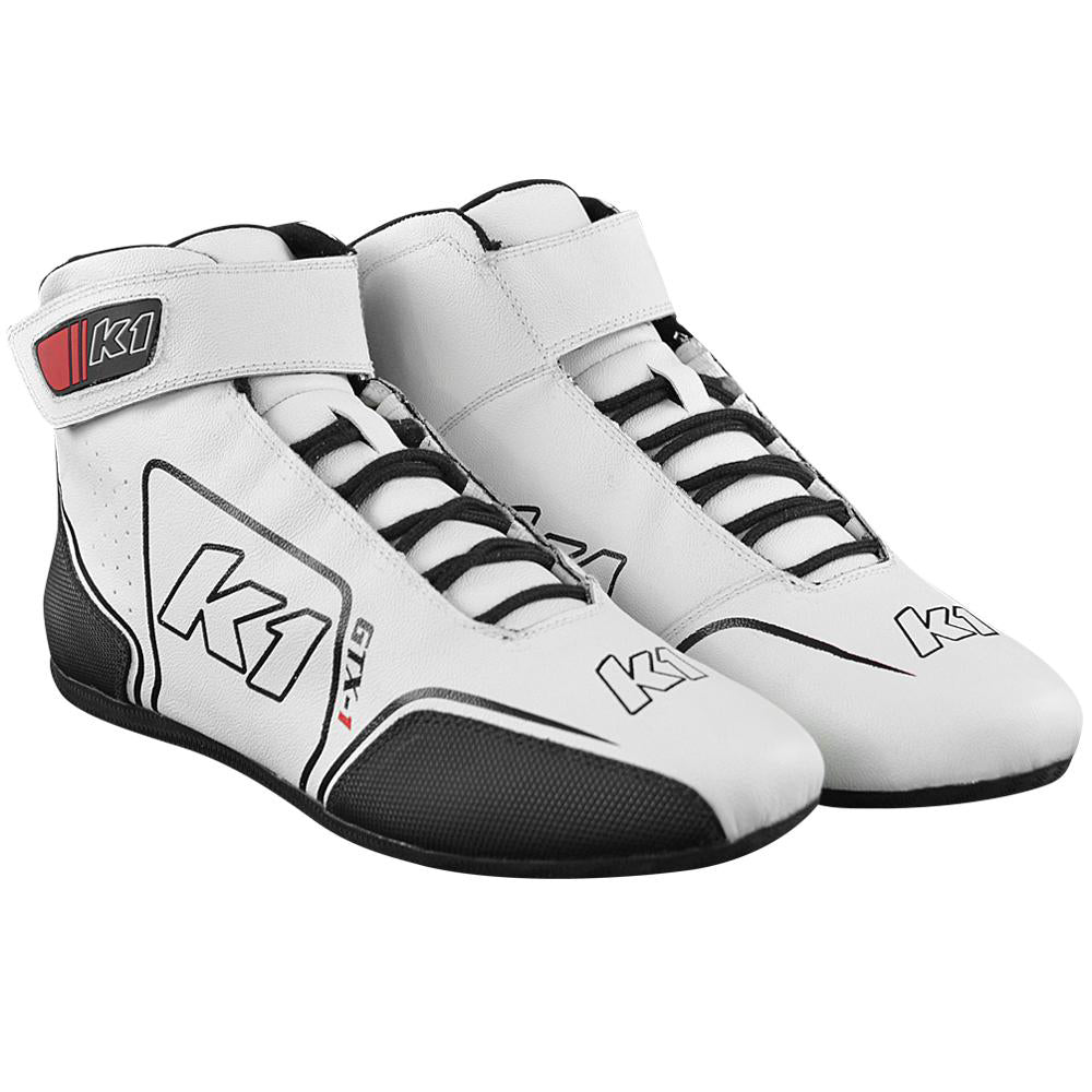 K1 RaceGear Shoe GTX-1 White / Black Size 10