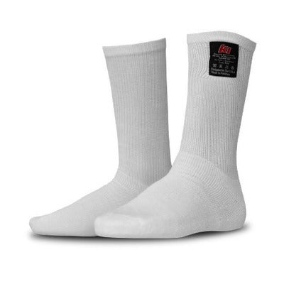 K1 RaceGear Socks Nomex K1 White Large/X-Large