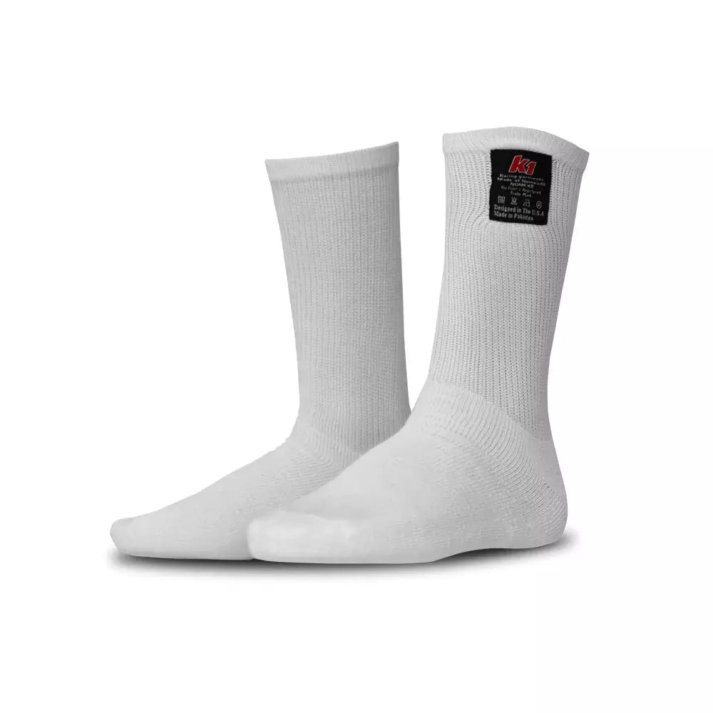 K1 RaceGear Socks Nomex K1 White Youth