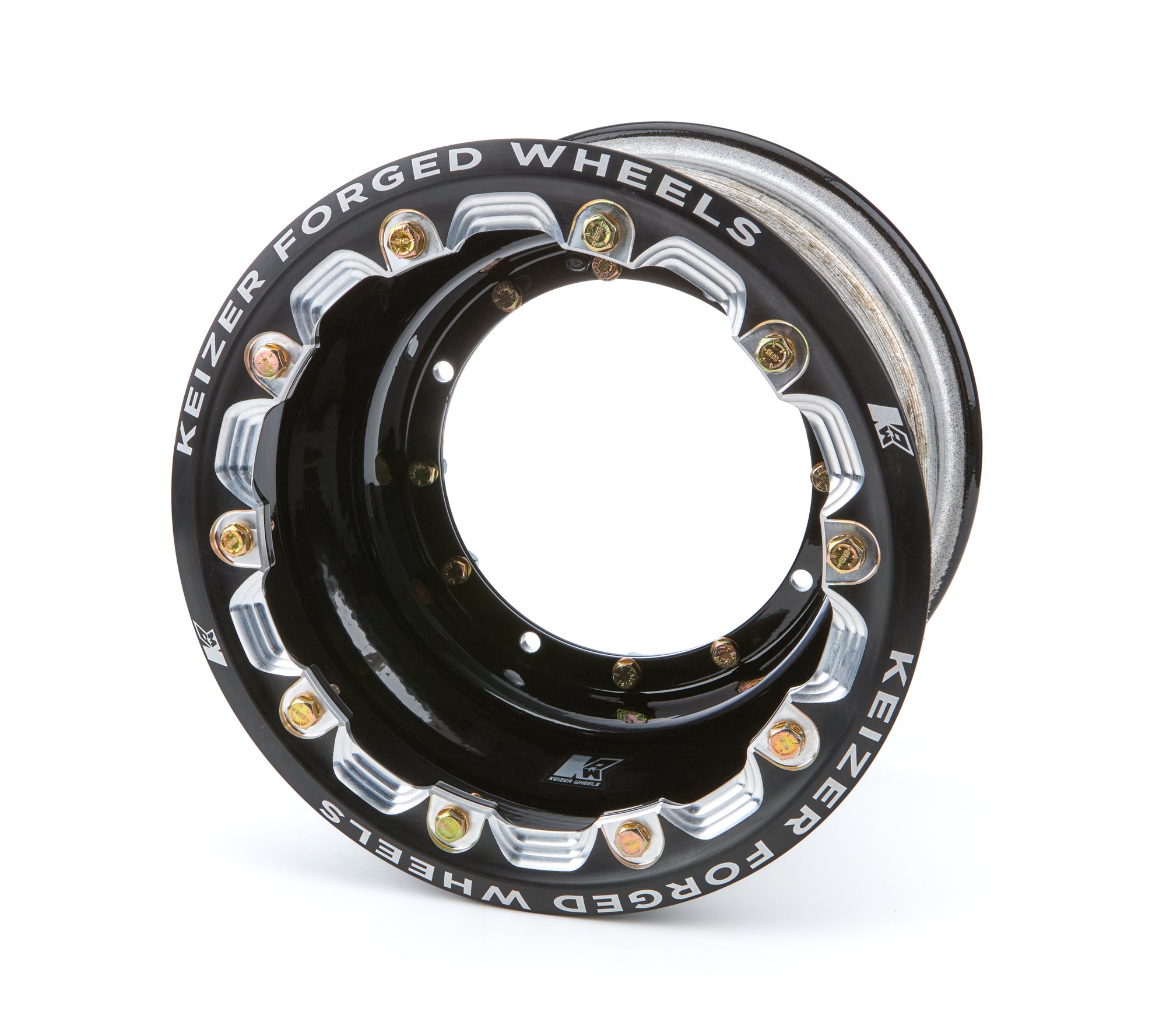 Keizer Aluminum Wheels Wheel 4-Pin 10x7 2in BS w/Bdlk Black