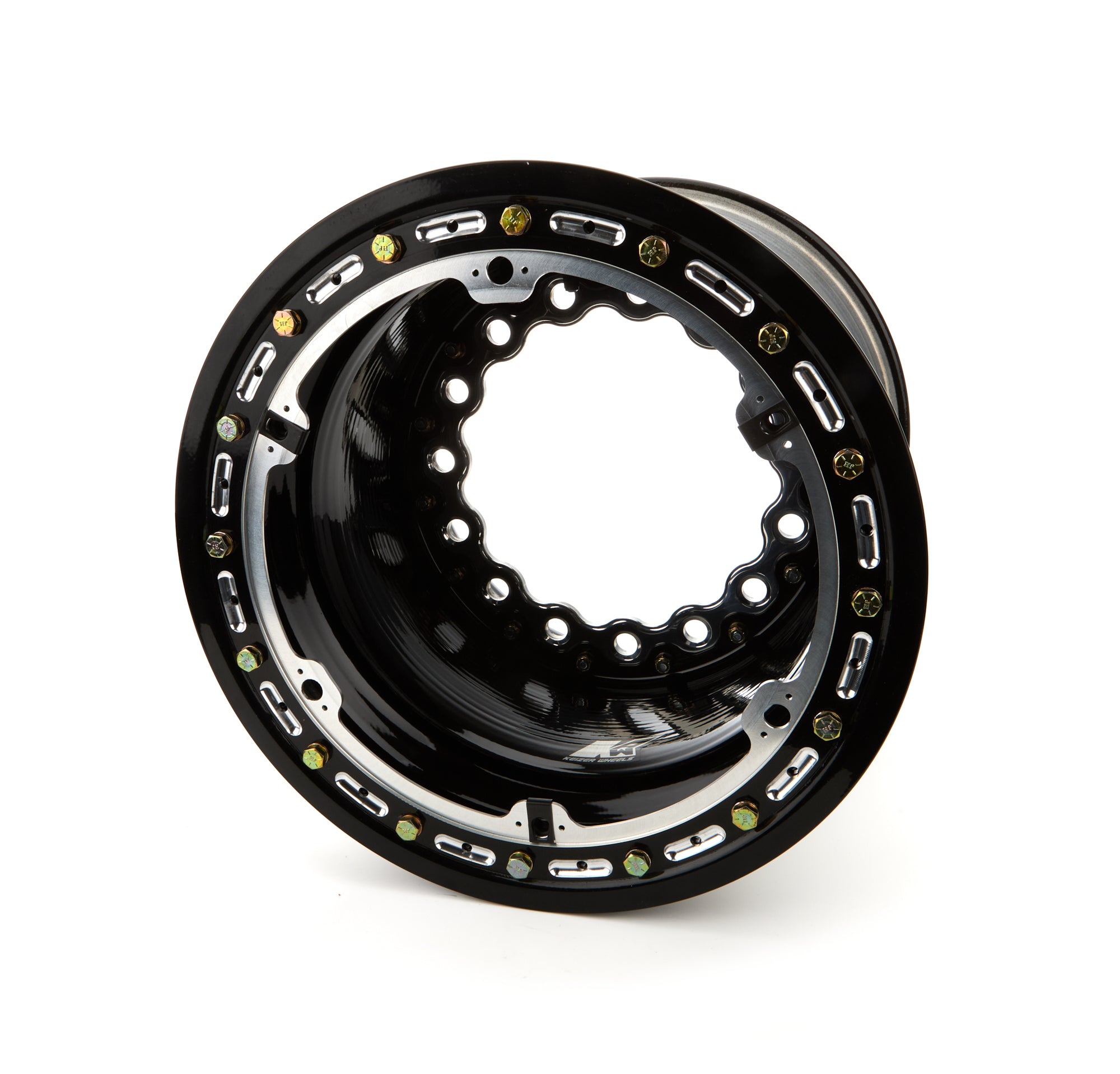 Keizer Aluminum Wheels 15x14 5in BS Wide 5 Blk B/L Modular