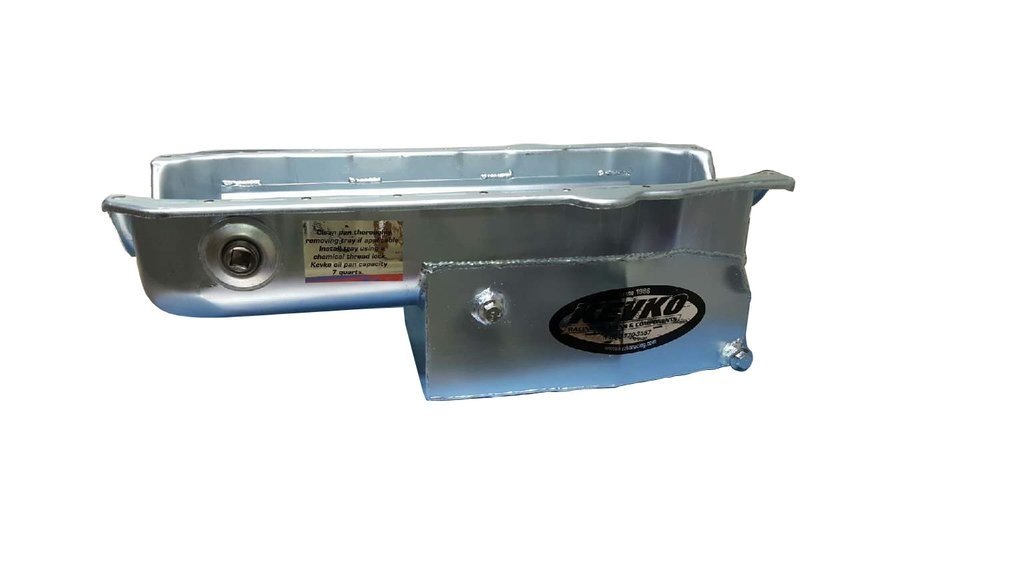 Kevko Racing Oil Pans and Components SBC Oil Pan Modified 7qt LH Dipstick 57-79