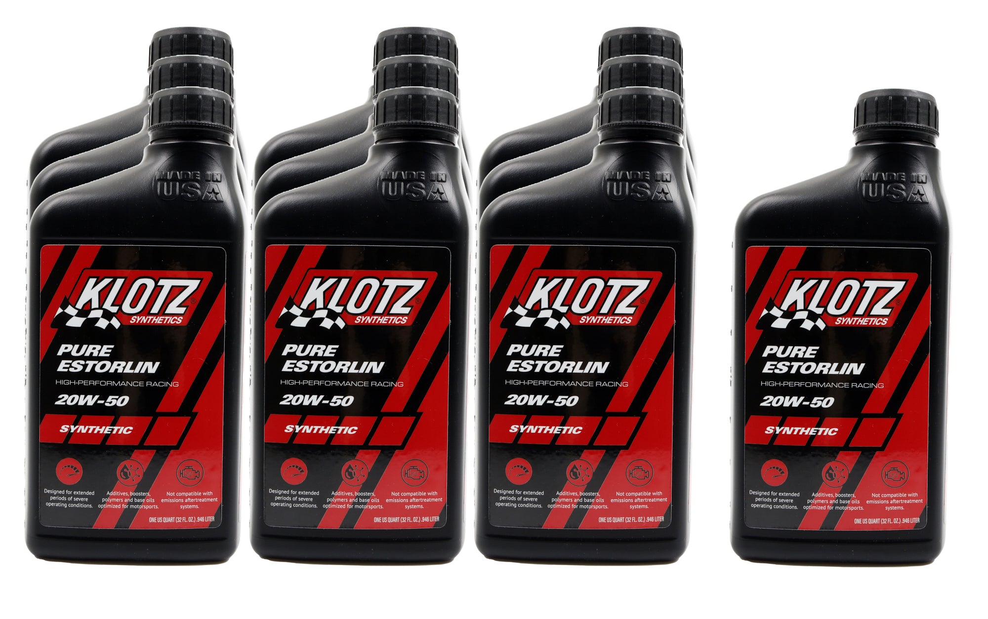 Klotz Oil Pure Estorlin Synthetic Oil 20w50 Case 10x1 Qt