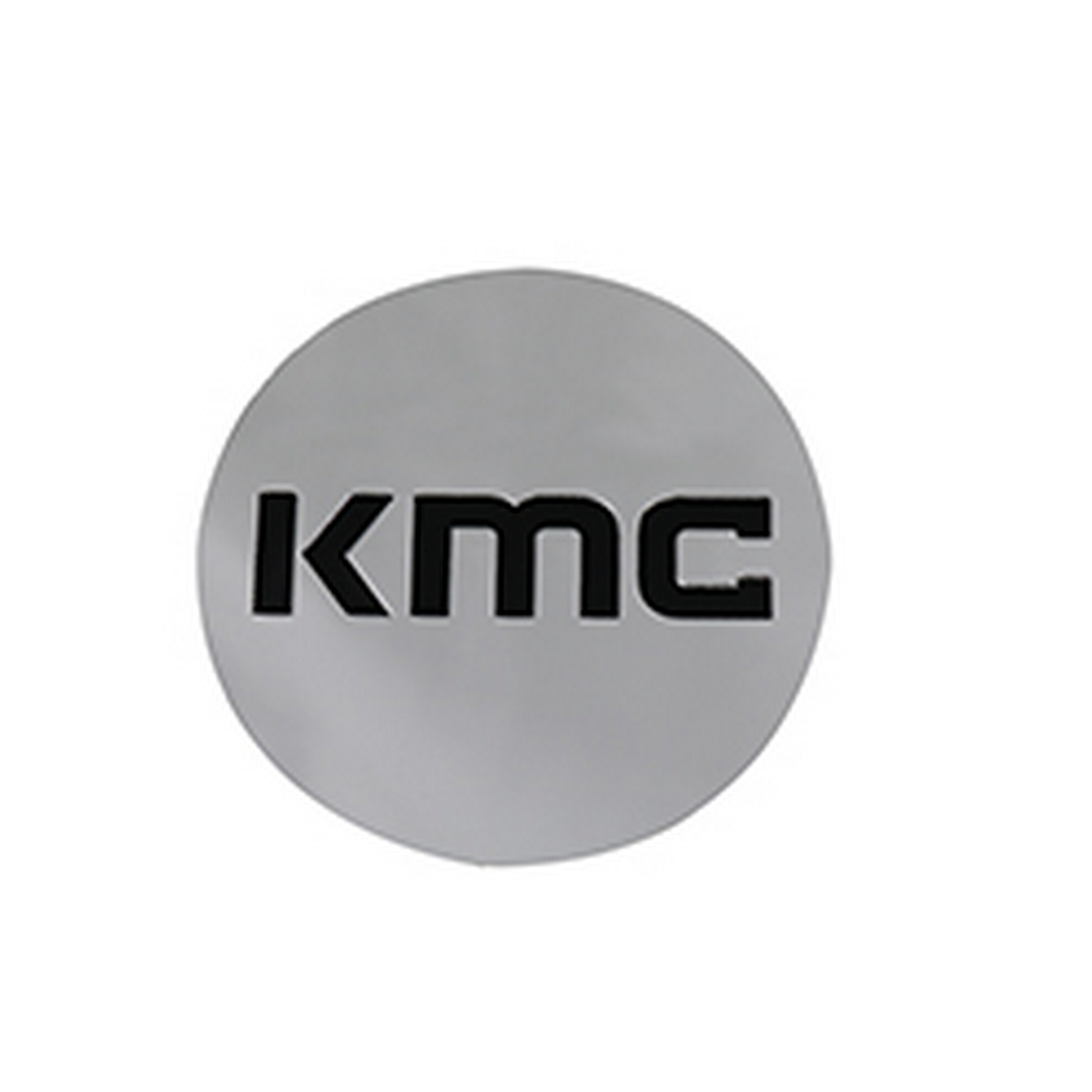 KM704 CAP SNAP IN - CHROME BLACK LOGO